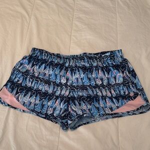 Lilly Pulitzer Blue and Pink Athletic Shorts